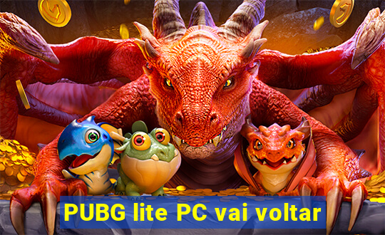 PUBG lite PC vai voltar